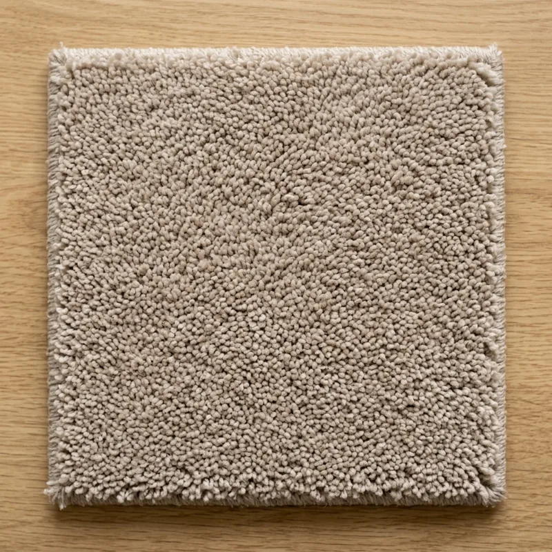 Design idea: close-up of oatmeal plush carpet pile